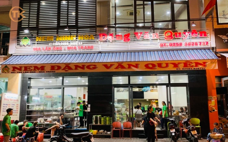 Quan ăn ngon tại Nha Trang Nem nướng Đặng Văn Quyên